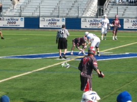 Hofstra Sacred Heart NCAA lacrosse game 2-17-12 Opening Faceoff